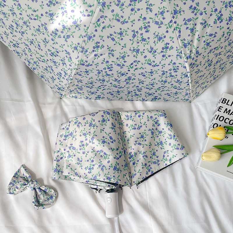 Fully automatic umbrella for men and women Ins wind three fold rain and sun protection dual-use sun protection UV protectiM251122