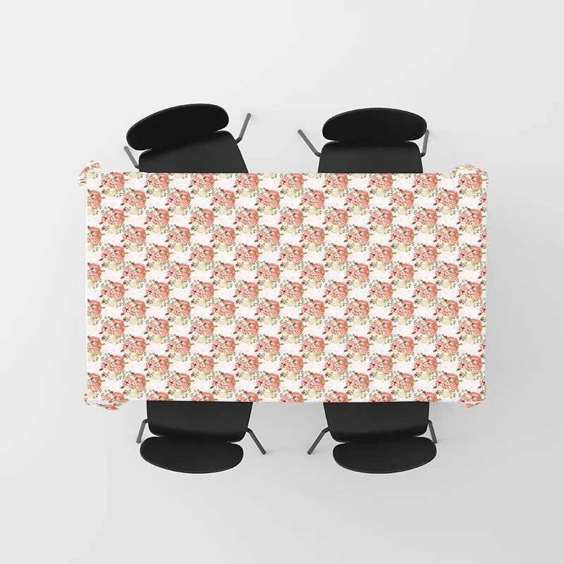 Floral Tablecloth Vintage Farmhouse Rustic Kitchen Dining Table Cover Washable Waterproof Decorative Table Linens C251122