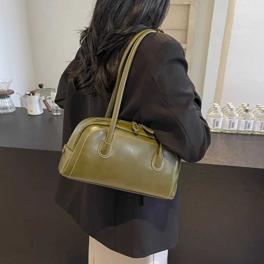 Vintage Large Capacity Women PU Shoulder Bag Korean Ins Style Personality PU Hobo Bag PU Leather Portable Underarm Bag OutdoorT251122