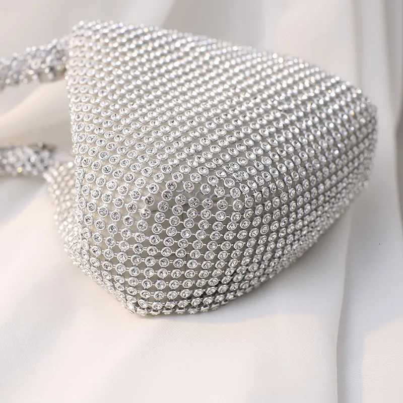 Pure Handmade Rhinestone Triangle Diamond Womens Sequins Handbag Banquet Bag Sehe Fashion K251121