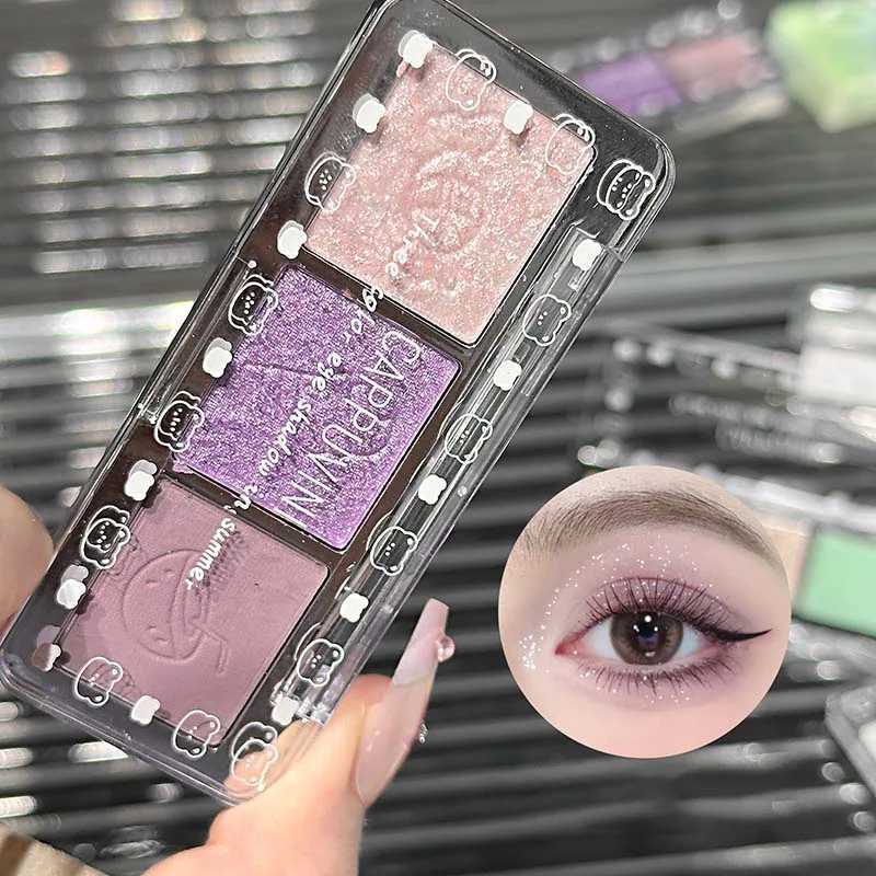 CAPPUVINI summer three color eye shadow pearl fine flash matte easy to make up lasting no powderApply makeup naturallyT251122