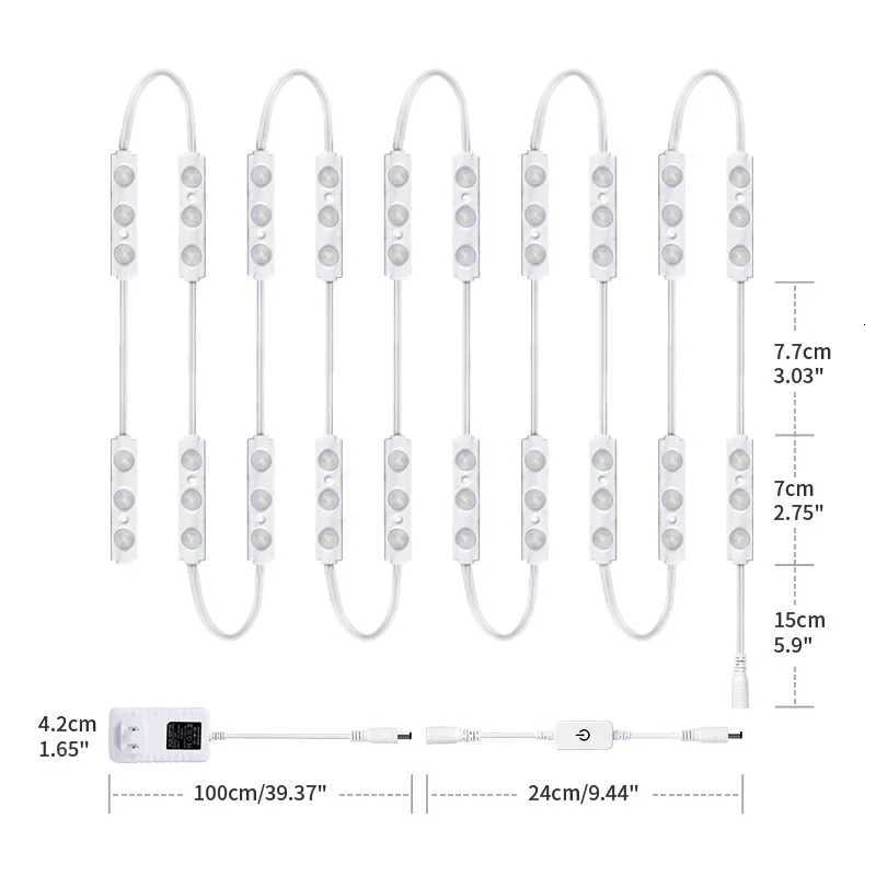 LED Makeup Mirror Lights 12W EU US Eye Protection Hollywood Vanity Lamp Touch Switch for Atmosphere Cabinet Wardrobe Lighting M251122