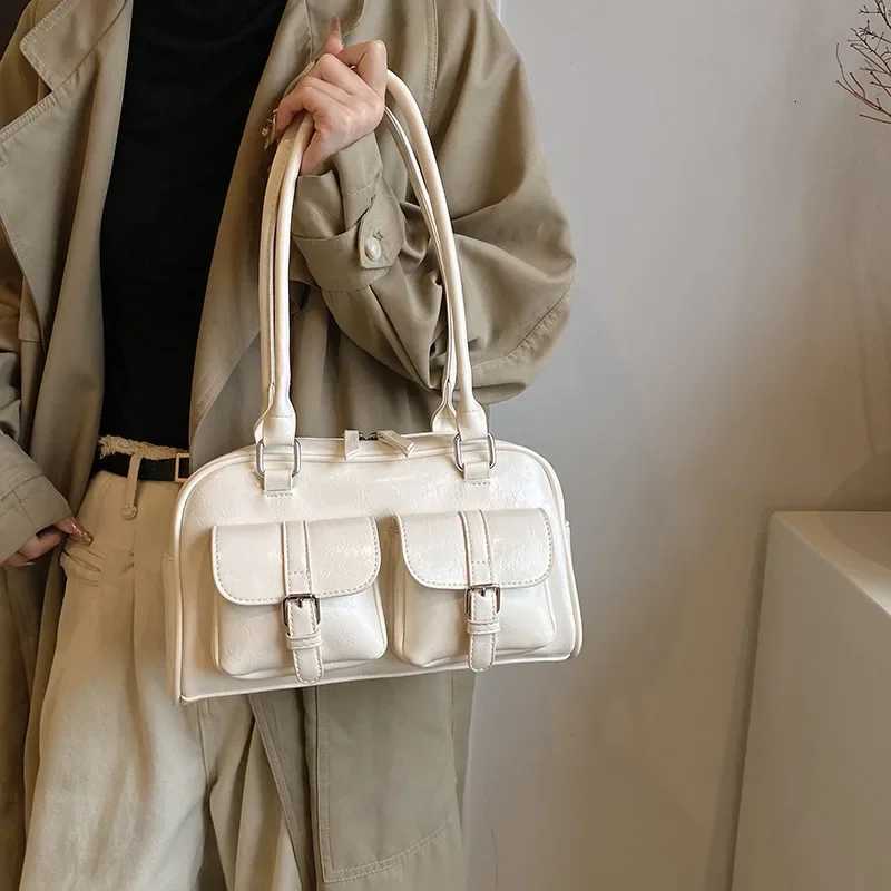 Vintage Pu Leather Women Shoulder Bags New Arrival Fashion Ladies Commuter Tote Bag Female Underarm Luxury Large Handbag PurseT251122