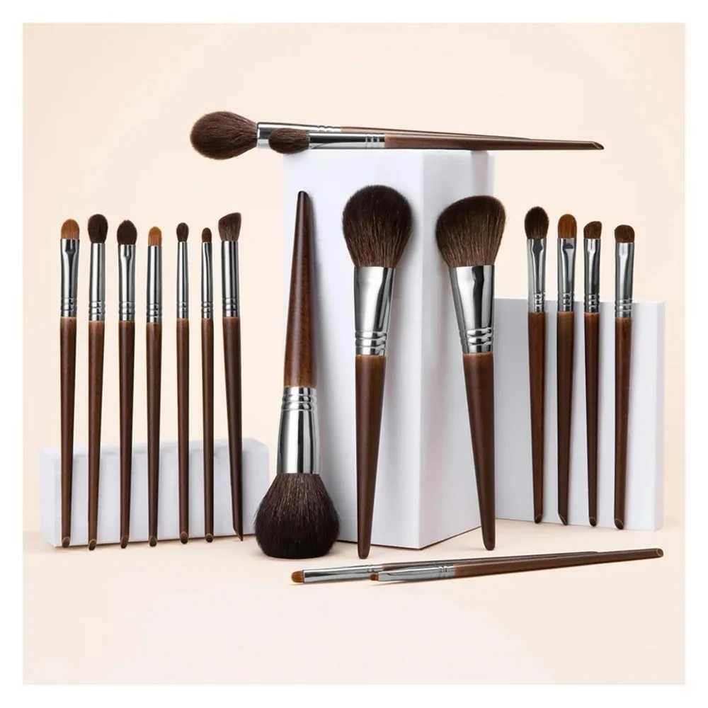 Natural Goat Hair Makeup Brush Set with Case Natural Makeup Brushes Natural Bristle Makeup Brushes C251122