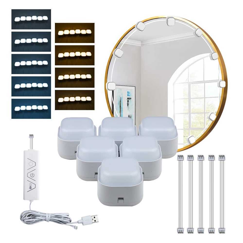 Wiscolor 10 Bulbs Mirror Light LED Vanity Light USB Bathroom Dressing Table Lighting Dimmable For Makeup Mirror LED Light M251122
