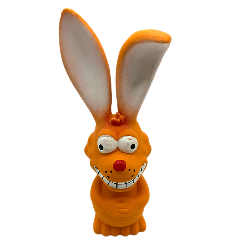 Latex Chewy Squeaky Dog Toy Interactive Soft Rubber Screaming Rabbit Shaped Dog Toy for Medium Dogs 3pcs/Pack
