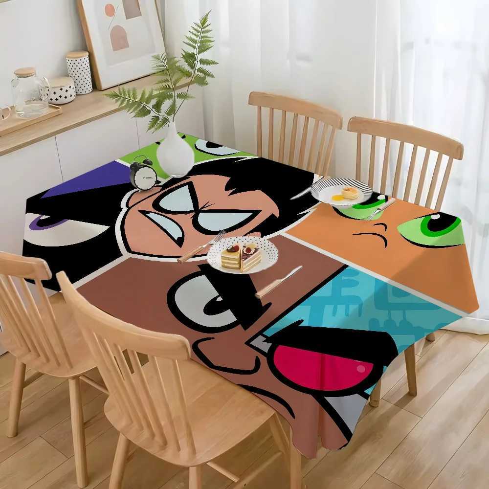 Teen T-Titans Cartoon TableCoverTableclothBirthdayTableClothThemeBirthdayTableDecorationsPartyDecor C251122