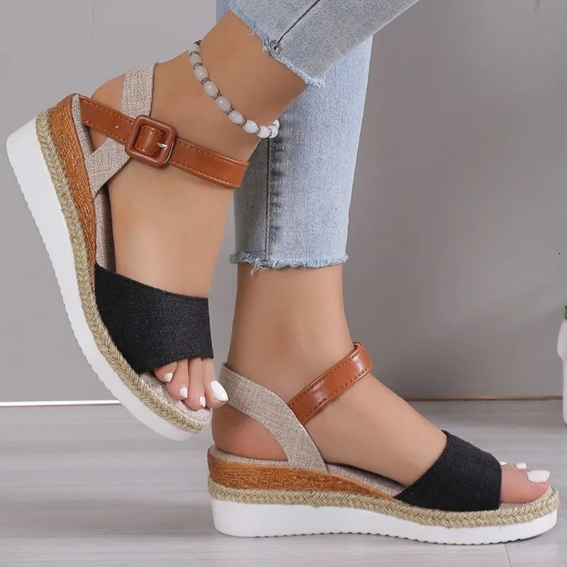 Summer sandals womens shoes outdoor non slip wedge retro 250421BJ