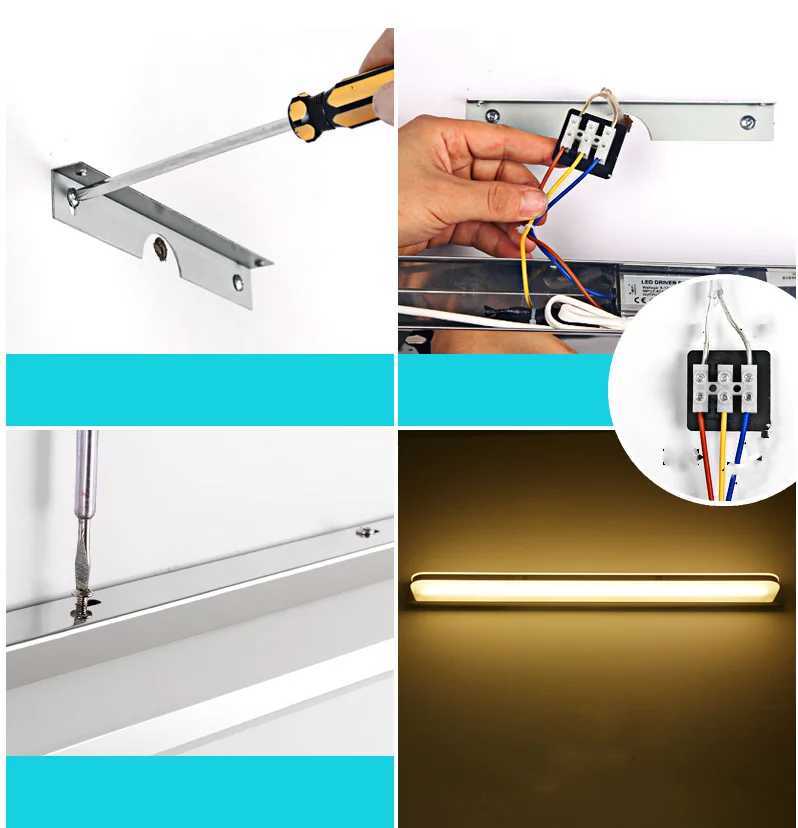 LED Mirror Light 40cm 12W AC90-240V Waterproof Modern Cosmetic Acrylic Wall Lamp For Bathroom Mirror Lamp Light sconce lamp M251122