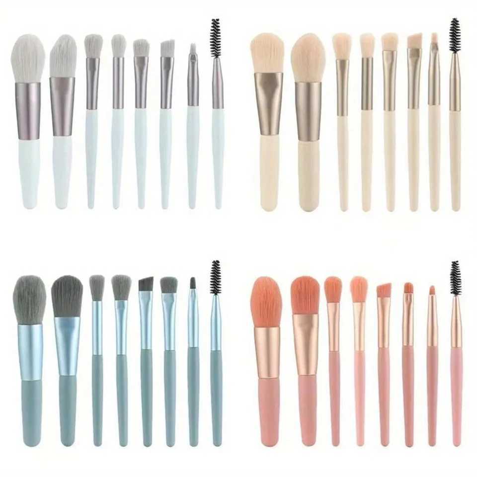 8Pcs Cosmetics Foundation Blush Powder Eyeshadow Blending Makeup Brush Soft Fluffy Makeup Brushes Beauty Tools Make Up Brushes C251122