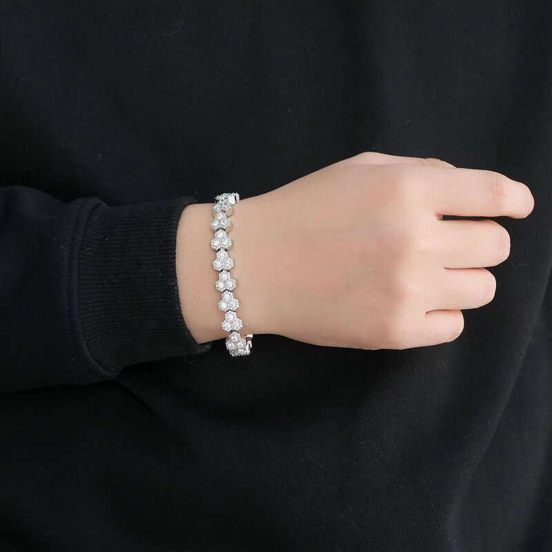 Hiphop Jewelry 10mm Electroplated Ice Honeycomb Chain Necklace for Men and Women