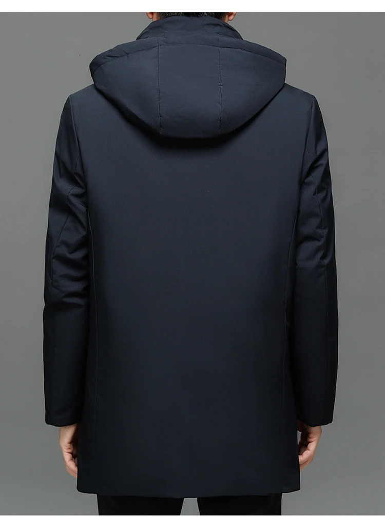 Business Men Thick Winter Big Hood Collar Warm Parka Waterproof Windproof 40 Degrees Top Quality White Duck Down Jacket 251110