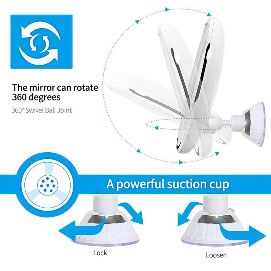 10X Magnifying Makeup Mirror with LED Light Adjustable HD Vanity Mirror 360 Degree Rotatable Bedroom Bathroom Cosmetic Mirror M251122