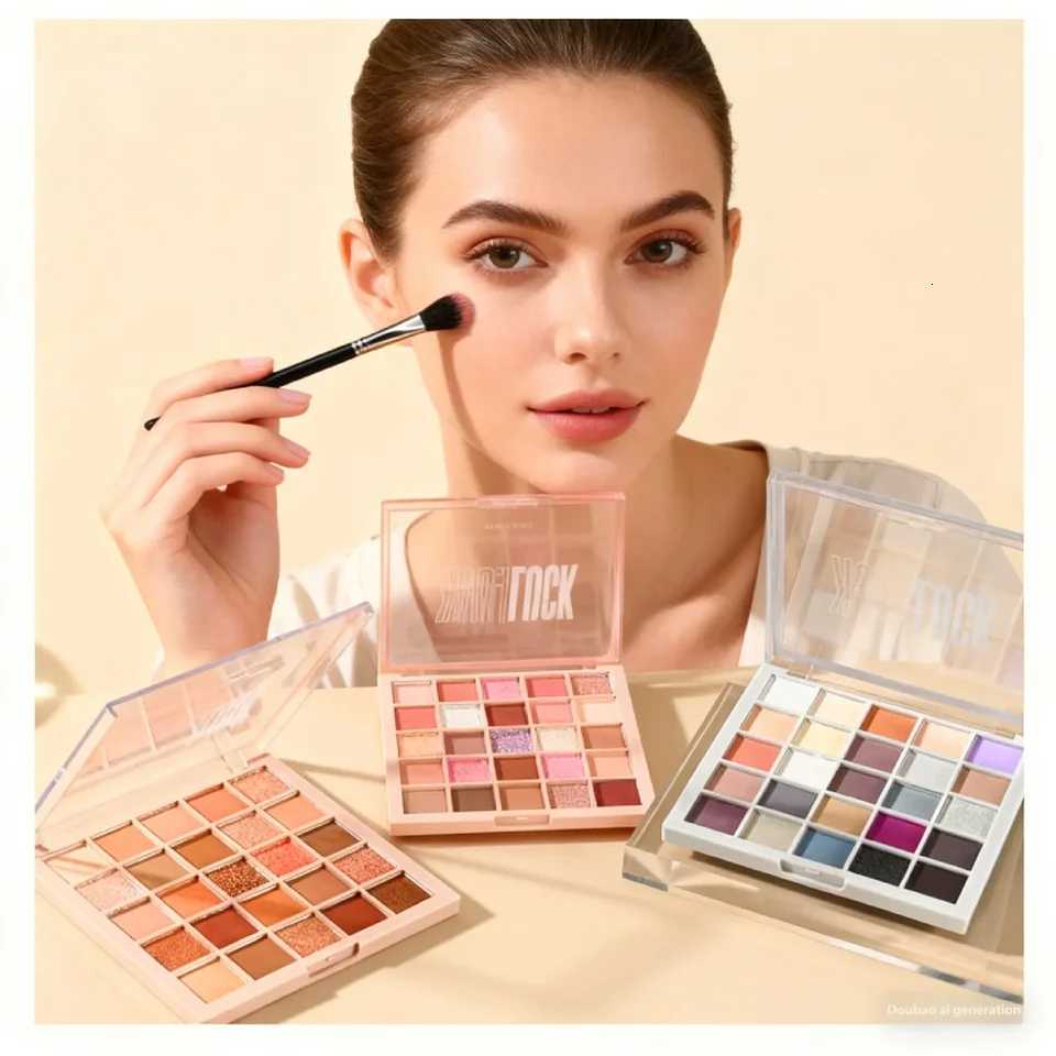 MUGELUUN Pink Eyeshadow Palette Lucky Style with Stunning Matte Shimmer Shades Versatile for Everyday and Special Occ 25 ColorT251122