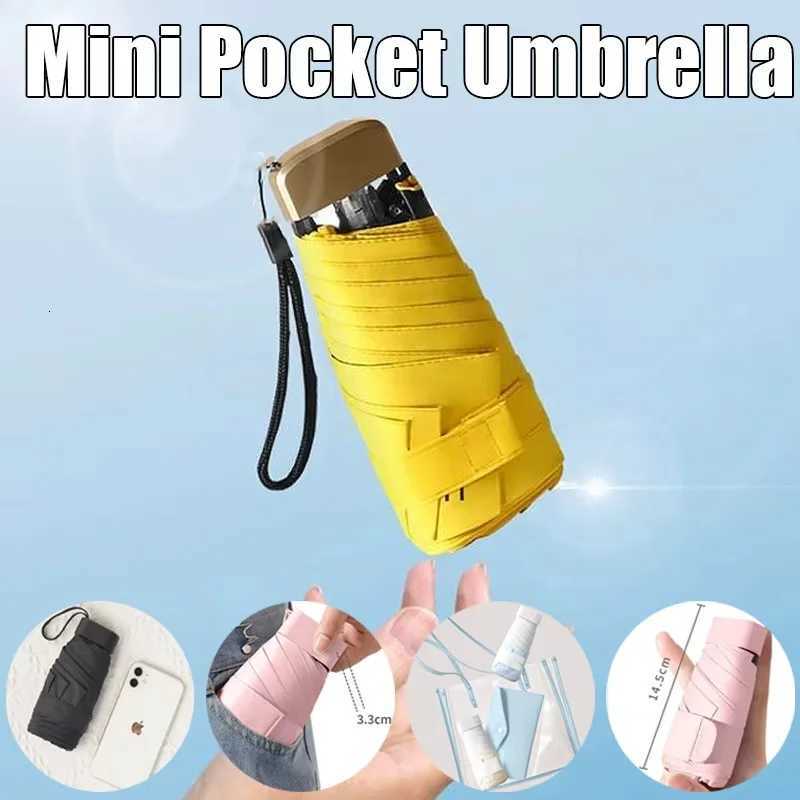 Anti-UV Windproof Capsule Umbrella - Lightweight Folding Sunscreen Parasol Portable Outdoor Travel GearM251122
