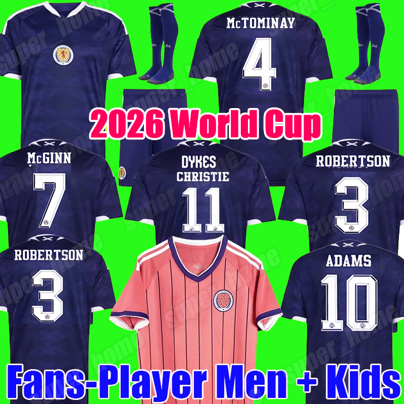 2026 World Cup scotland football shirt Soccer Jerseys ROBERTSON McTominay McGREGOR SHANKLAND MCGREGOR Homemaillot goalkeeper men kids kits unifrom Training 25 26