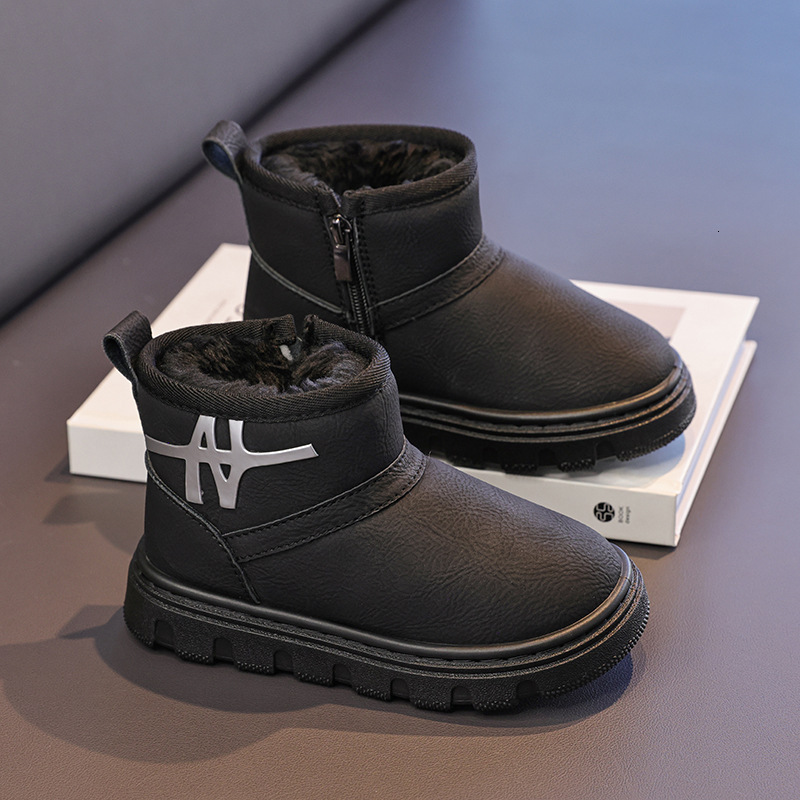 New designer shoes Children s Snow Boots Autumn Winter New Versatile Warm Boys and Girls Cotton Boots Winter Shoes Short Boots Fleece Lined Non Slip F