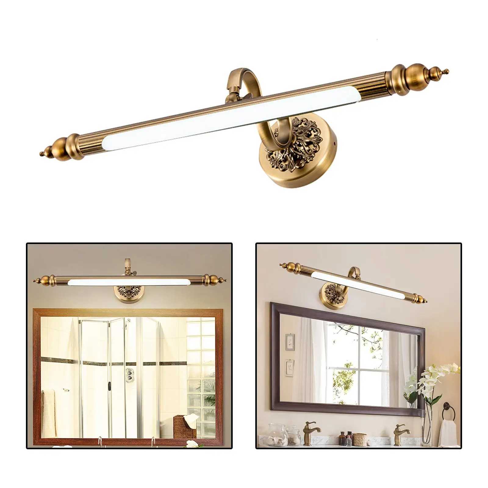 Light Adjustable Reading Lamp Rustproof Vanity Lighting Light for Bedroom Bathroom Home Living M251122