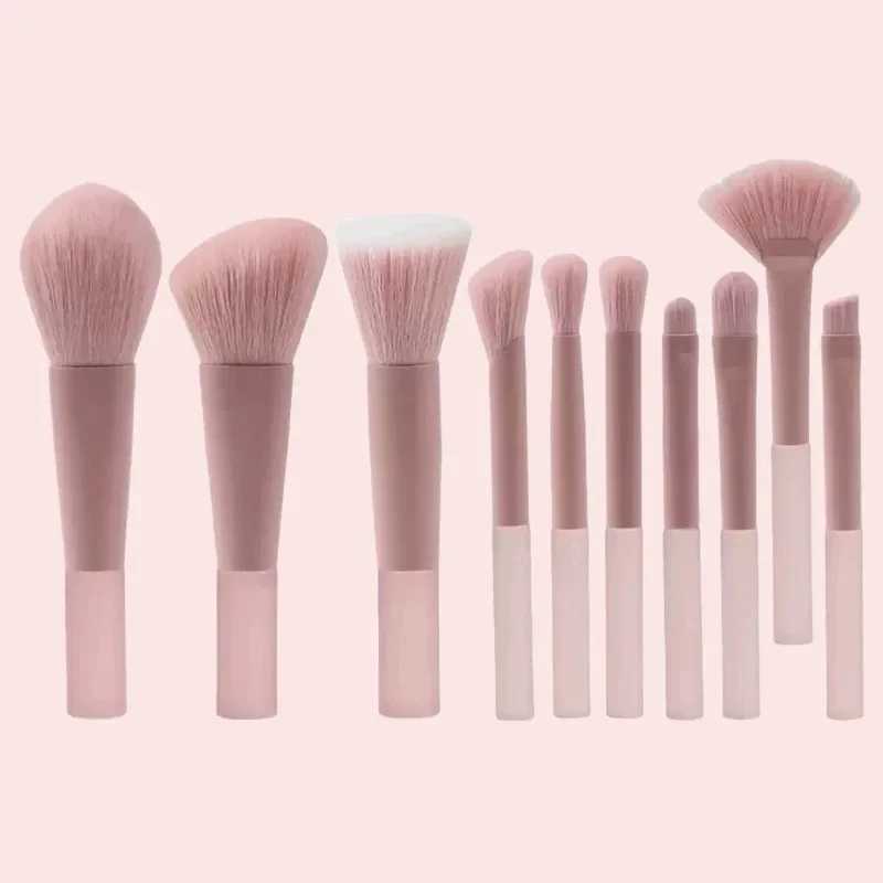 New Mini Makeup Brush Set 10PCS Eyeshadow Loose Powder Brush Travel Portable Soft Hair Makeup Tools Small Portable for Makeup C251122
