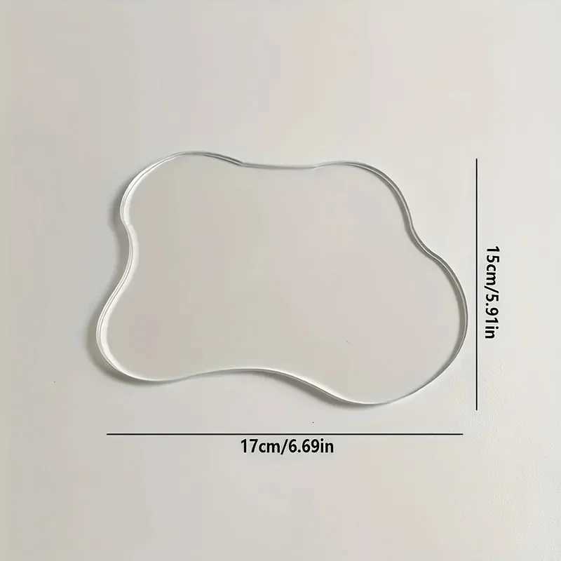 1 abstract cloud shaped acrylic coaster polished metal finish versatile jewelry display and coaster C251122