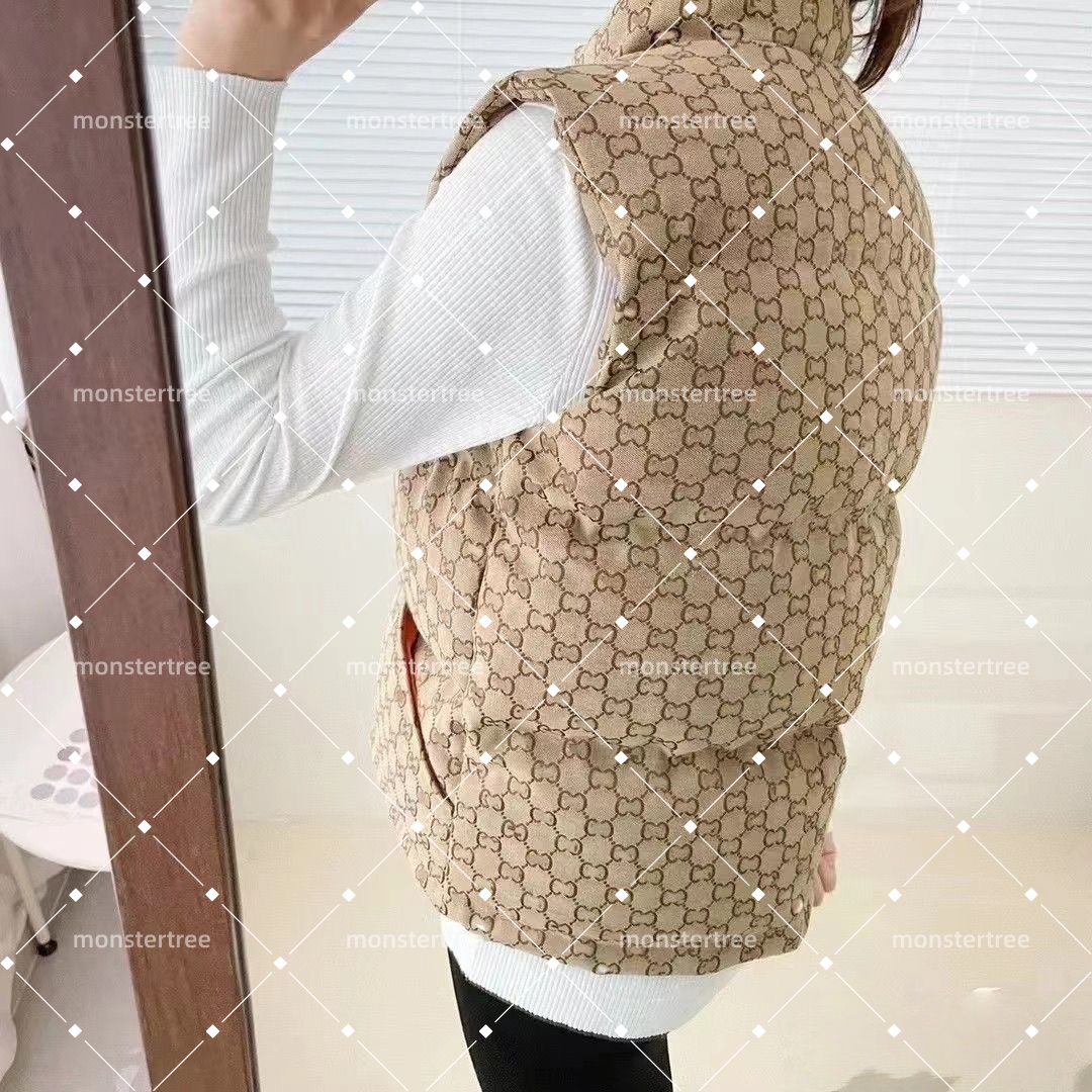 New Men's Hooded Vest, Detachable Women's Vest, Fashion Designer Vest, Down Outgoing Hooded Warm Vest