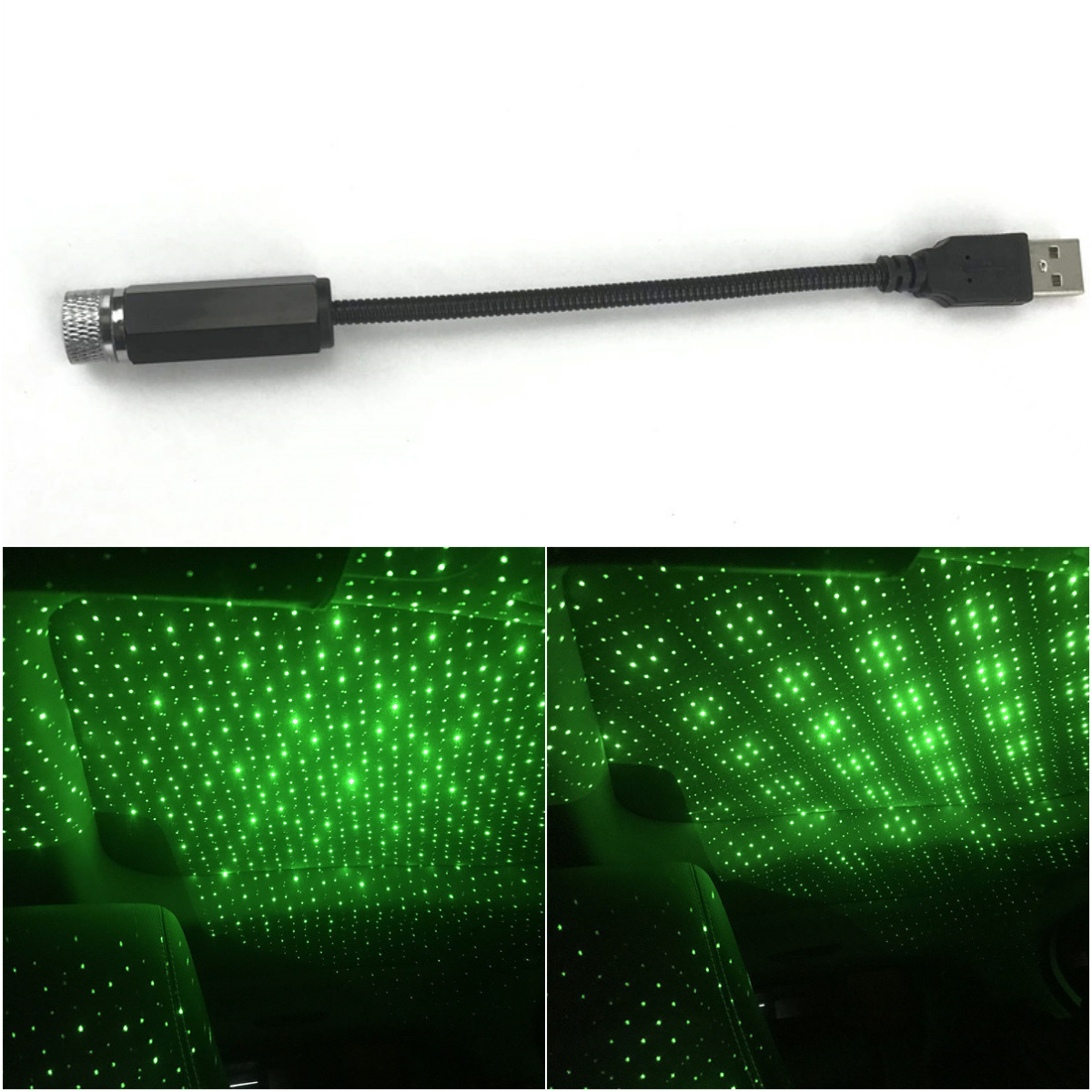 Romantic LED Car Roof Star Night Light Projector Atmosphere Galaxy Lamp USB Decorative Lamp Adjustable Car Interior Decor Light