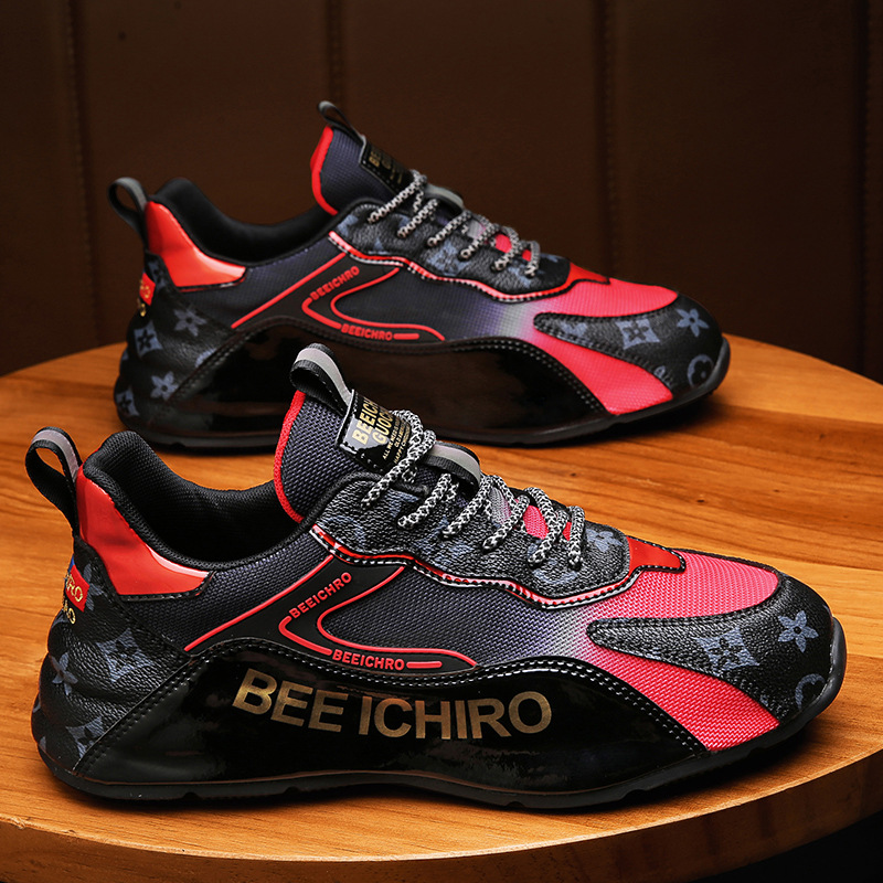 Designer Shoes Men's Shoes New Autumn and Winter Breathable mesh Casual Sports soled shoes Four Seasons Trendy height-increasing Casual shoes fre