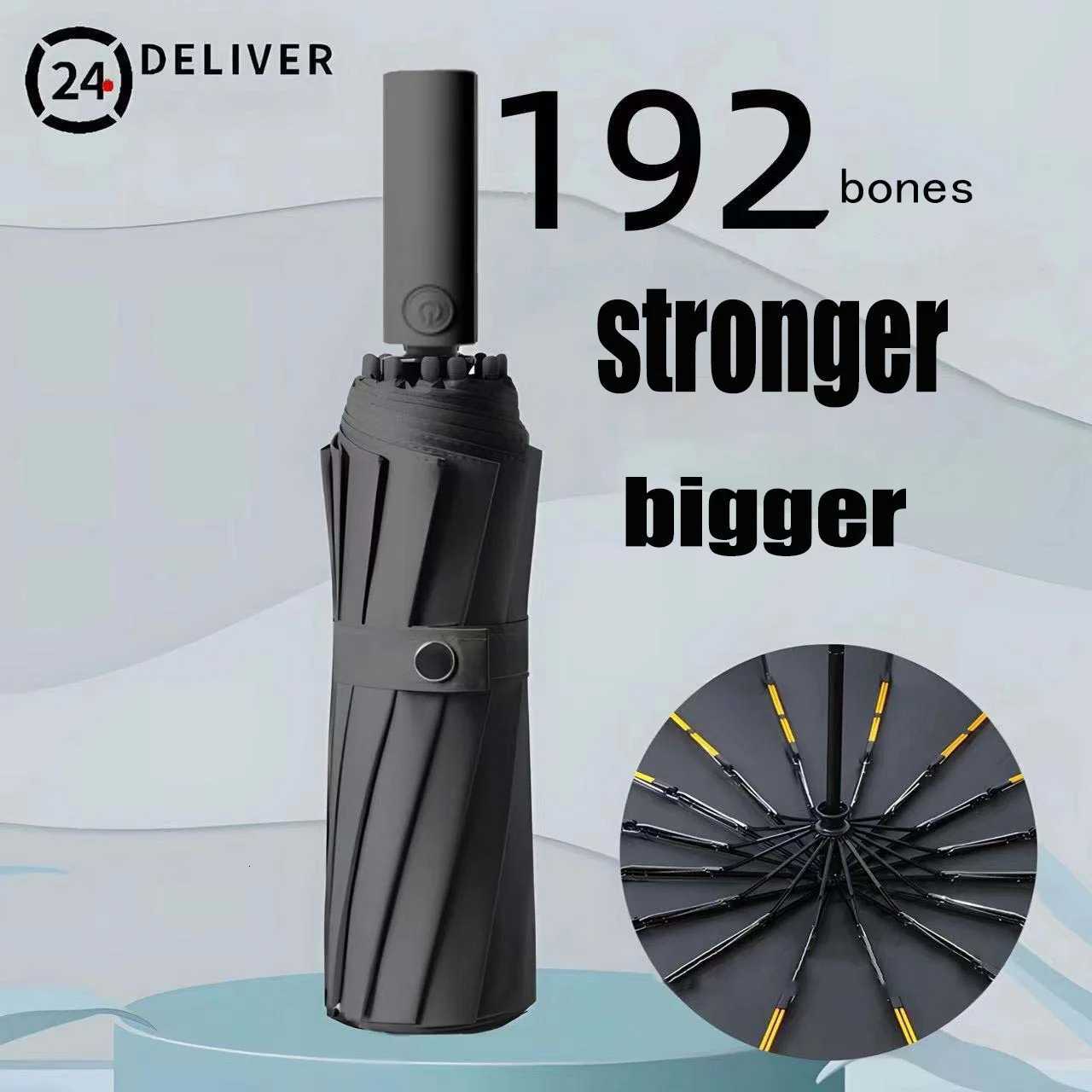 Reinforced Super Strong Windproof Automatic Fold Men Umbrella Large Waterproof Anti-storm Sunshade UV Umbrellas For M251122