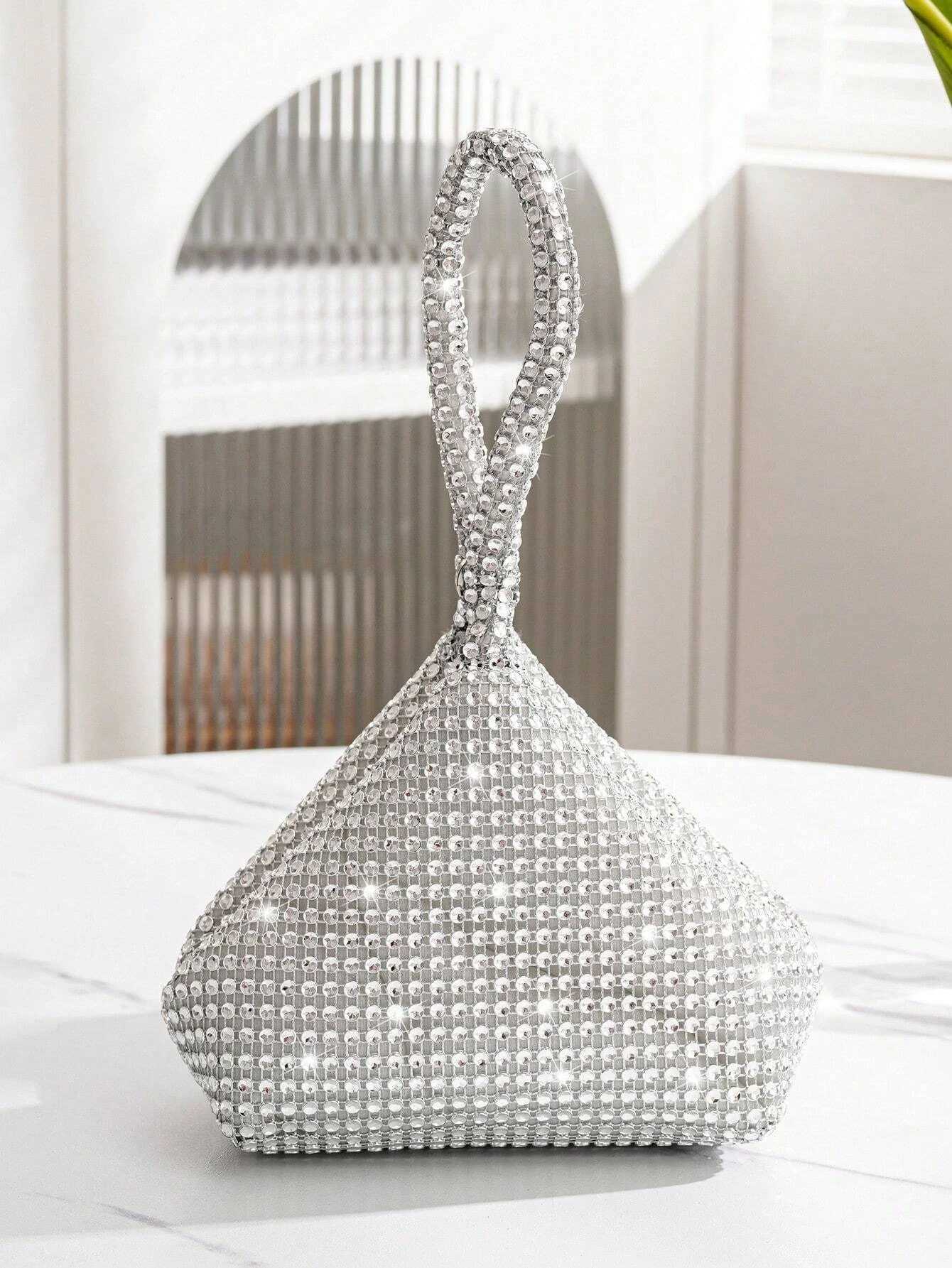 Glitter Bling Sequin Luxury Shiny Mini Novelty Bag Rhinestone Decor Glamorous Evening Bag For Wedding Prom Party Events Hasp K251121