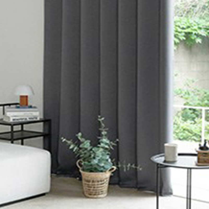 B382 Korean foreign trade cross-border platform hot selling Shaoxing solid color curtains single-sided light finished curtain fabric blackout curtains