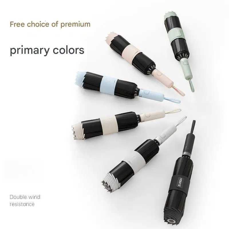 High-end Double Keel Parasol Sun Umbrella Heat Insulation Sunscreen Fully Automatic Anti-ultraviolet Reverse Folding UmbrellaM251122