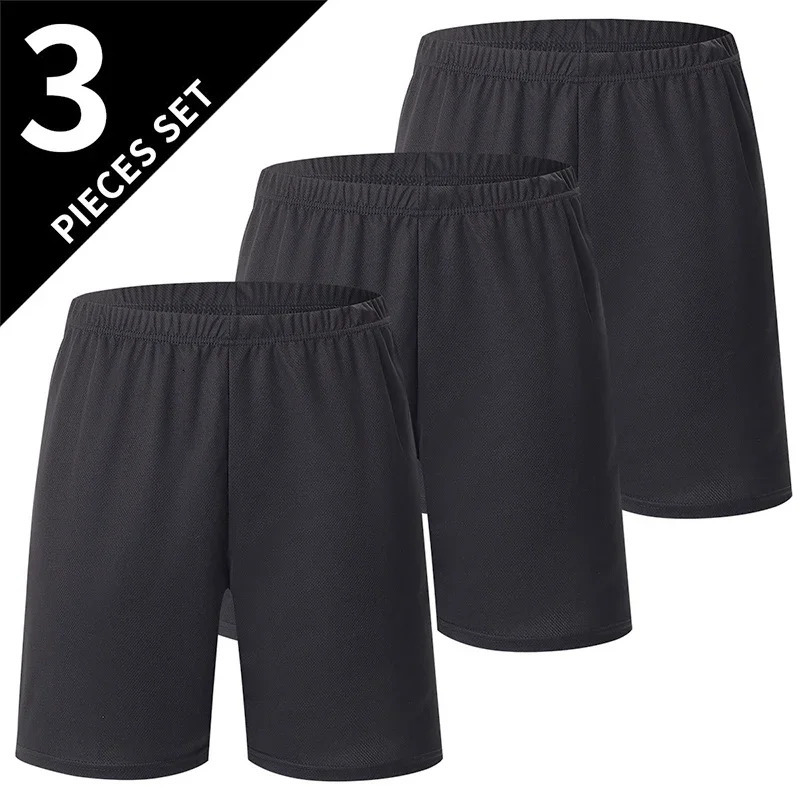Mens black mesh casual shorts for quick drying running fitness basketball football elastic shorts for teenagers 250414Z
