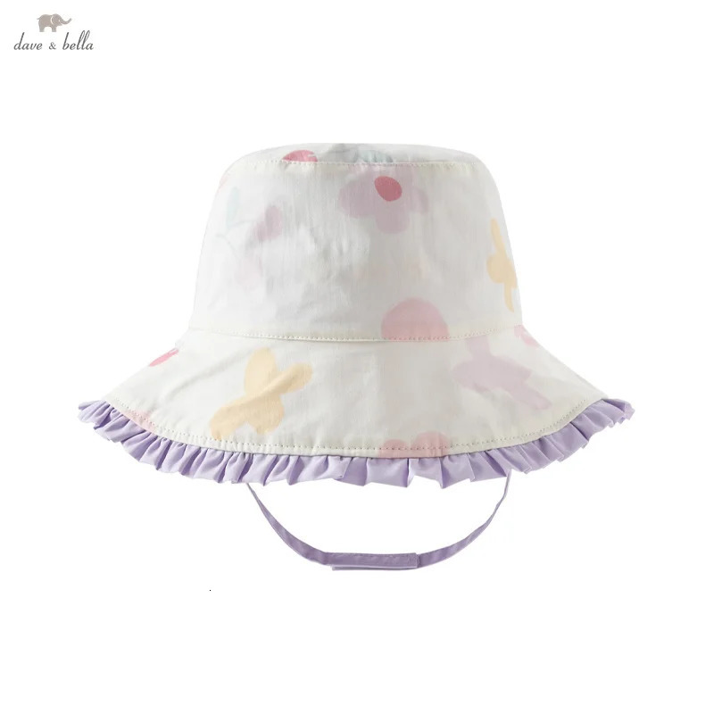 Dave Bella Kids Hat Spring Girls Baby Sweet Cute Children Fashion Leisure Flower Printed Fishermans DB1250715 250414z