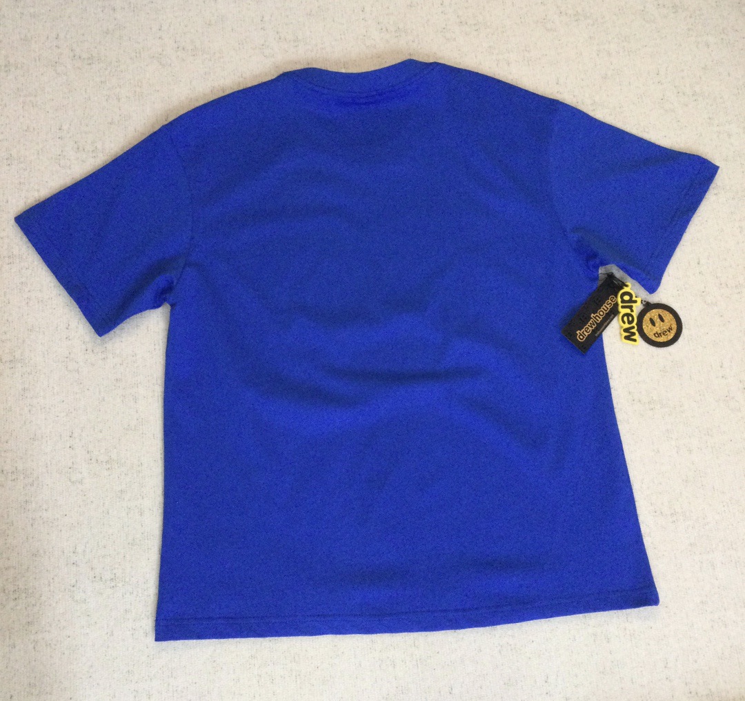 Drew House DREW HOUSE Smiling Face Short-Sleeve Floral Print American Loose-Fit Unisex Crewneck Pure Cotton T-Shirt