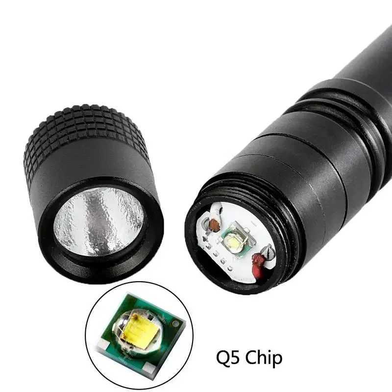 Ultra Slim Portable Mini LED Flashlight Belt Clip Pen Light Tactical Torch 500 Lumen Pocket Flash Light for Repair Camping C251122