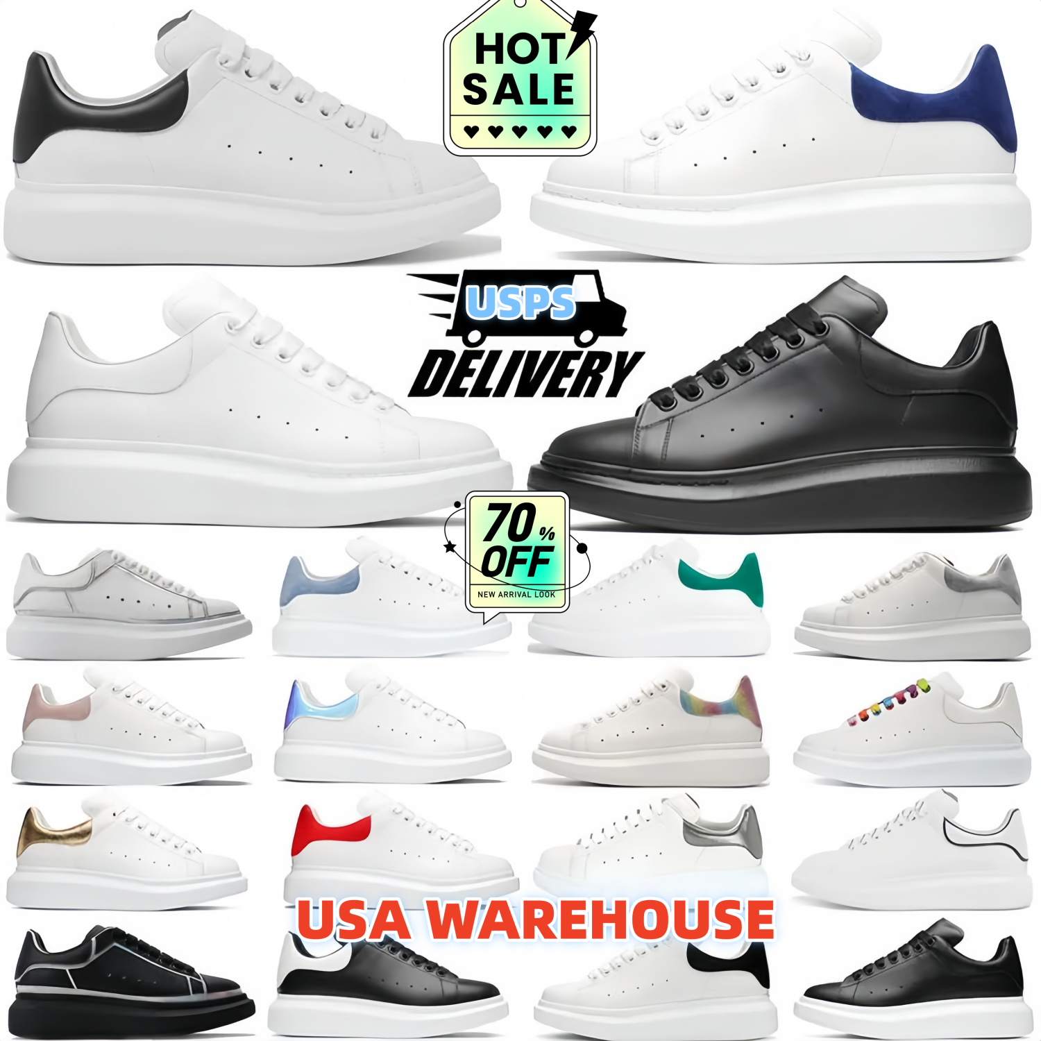 With Box Men Casual Shoes Designer Espadrille White Black Leather Shoes Luxury Dress Shoes Lace Up Sole Snaekers Oversized Veet Suede platform Flat Athletic Trainer