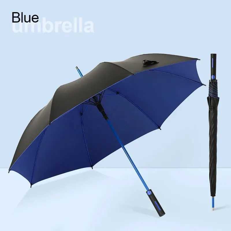 1Pc Large Umbrella Two-Color Sturdy Vinyl Umbrella Inside and Outside Large Wind-Resistant and Rain-Proof Business UmbrellaM251122