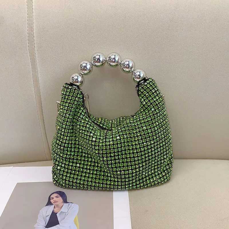 2025 New Shiny Rhinestone Evening Bags Women Luxury Designer Diamond Dinner Bag Ladies Mini Handbags Crystal Top Handle Bag Tote K251121