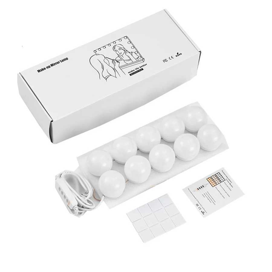 LED Professional Makeup Mirror Light for Bathroom Dressing Table Lamps USB Dimmable Mirror Front Lamps 3 Colors Vanity Lights M251122