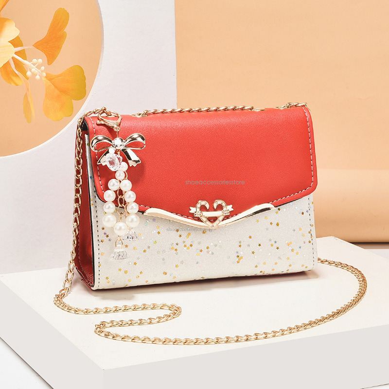 2025 New Designer Korean Crossbody Women's Chain Fashion Multi Functional High End Shoulder Bag Shining Trendy Bag