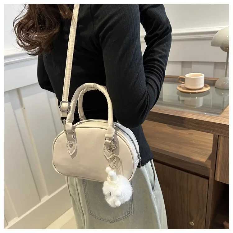 Chic Versatile Baseball Bag Womens Handbag Shoulder Crossbody Bag Retro Atmosphere Spring Summer New Style Soft Polyester Fiber K251121