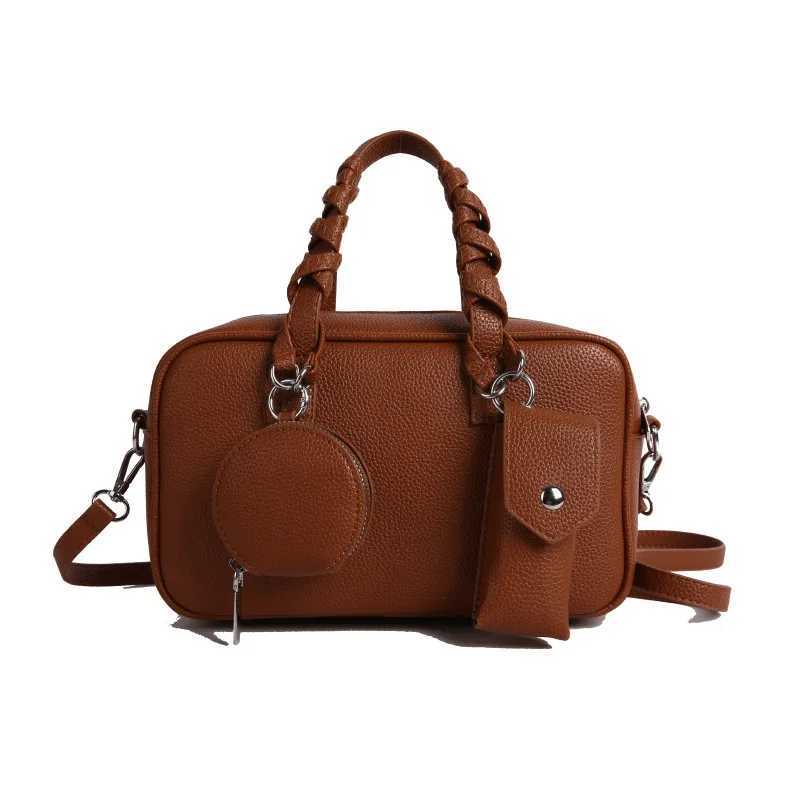 Luxury Designer PU Leather Lichee Pattern Womens Handbag Casual Crossbody Bag Pillow Boston Bowling ToteT251122