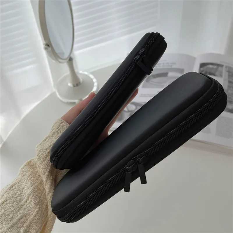 1pc Black Cosmetic Bag Waterproof Double Zipper Makeup Brushes Case Women Storage Bags Portable Travel Brush Holder Makeup Case C251122