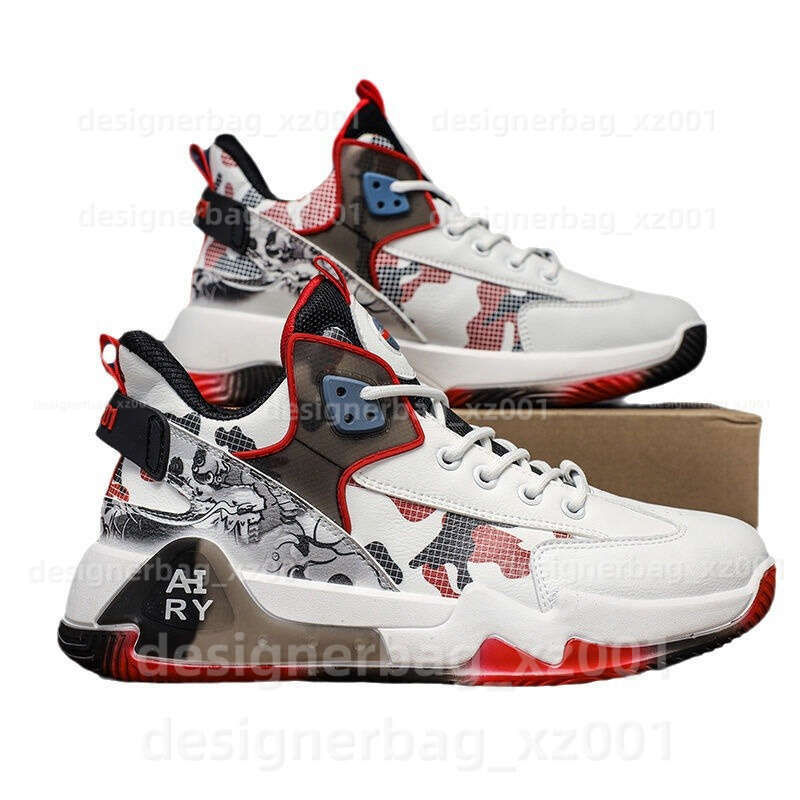 Korean Version Basketball Shoes Men With Thick Soles Increased Height Designer High Top Color Blocked Sport Students Breathable Outdoor Running Shoes