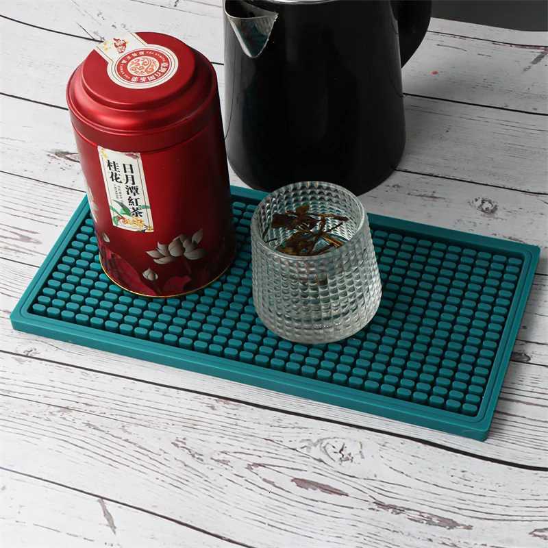 Bar Mat Coffee Maker Countertop Spill Service Mat-Waterproof Heat Resistant Countertop Drain Mat for Home Bar Accessories C251122