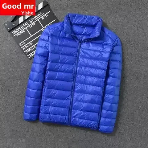 Mens Lightweight down Cotton Jacket Short Stylish Casual Hooded Warmth Coat Winter Fashion Outerwear Comfortable Fit 251110