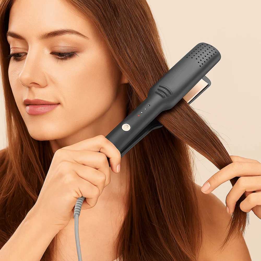 Widen Anion Hair Straightener Fast Heat Electric Hair Curling Iron Adjustable Temperature Professional Hair Ironing Board BangsT251122