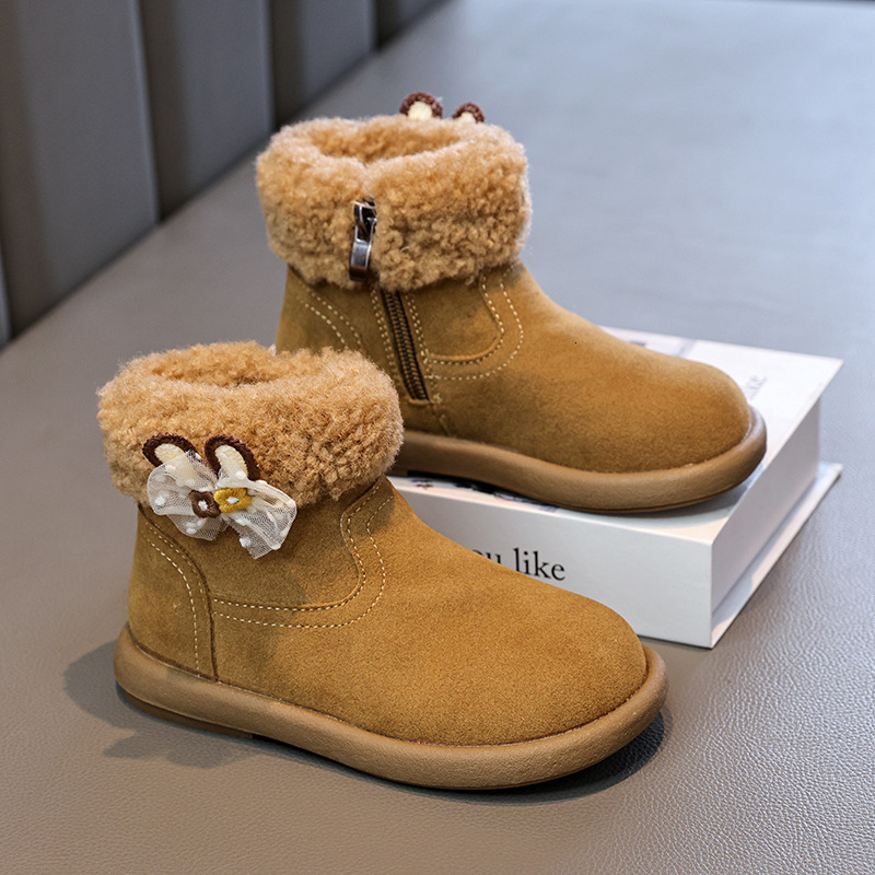 New designer shoes Children s Cotton Boots Autumn Winter New Soft Sole Fleece Lined Thickened Warm Short Boots Boys and Girls Snow Boots Cotton Boots 