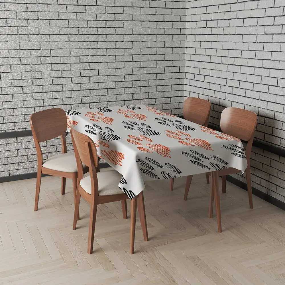 Animal Paw Print Cat/Dog Tablecloth - Stain-Resistant Washable Polyester For Dinners Parties Weddings C251122