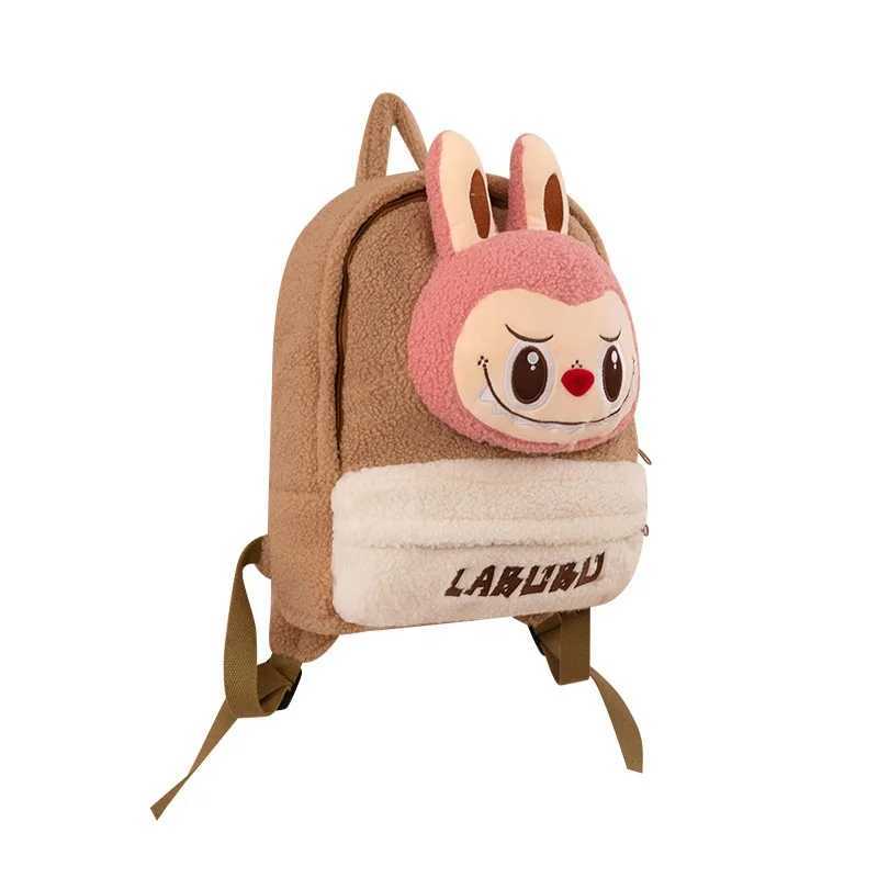Labubu Cartoon Backpack Plush Bag Cute Cashmere Backpack Large Capacity Backpack Copy Bag Classic Series LabubuT250422
